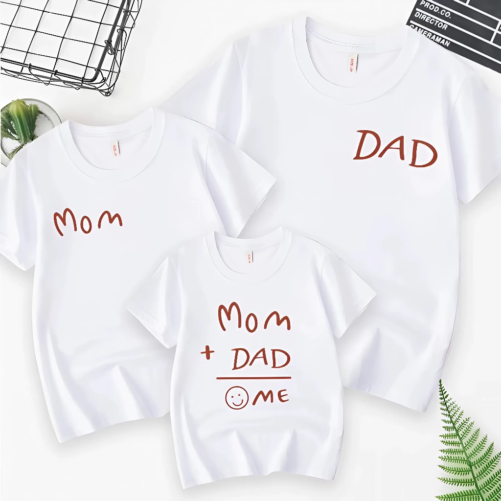 Đồ gia đình thiết kế họa tiết Dad Mom Me - đồ đôi mẹ và bé phong cách hàn quốc chất dày dặn