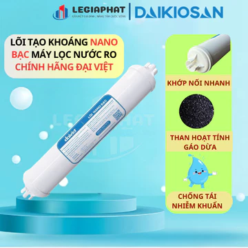 [Chính Hãng] Lõi Nano Bạc Daikiosan Đại Việt - Kháng Khuẩn, Bổ Sung Khoáng, Cải Thiện Vị Nước, Dùng Cho Máy Lọc Nước RO
