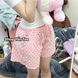 Quần đùi trái tim cute Yến Tee Shop chất đũi mát mặc mùa hè dành cho nữ