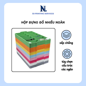Hộp đựng linh kiện điện tử nhiều ngăn - Hộp bảo quản đa năng nhiều tầng | NL3D