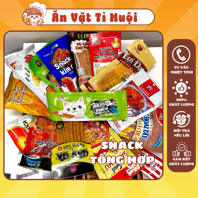 Combo 20 Gói Tăm Cay Các Loại, Snack, Bim Bim Cay Tuổi Thơ, Ăn Vặt Cổng ...