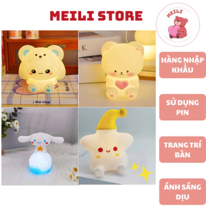 Đèn Ngủ Mini Pin Để Bàn Mô Hình Nhân Vật, Decor Trang Trí Phòng Ngủ, Quà Tặng Đáng Yêu MEILI STORE