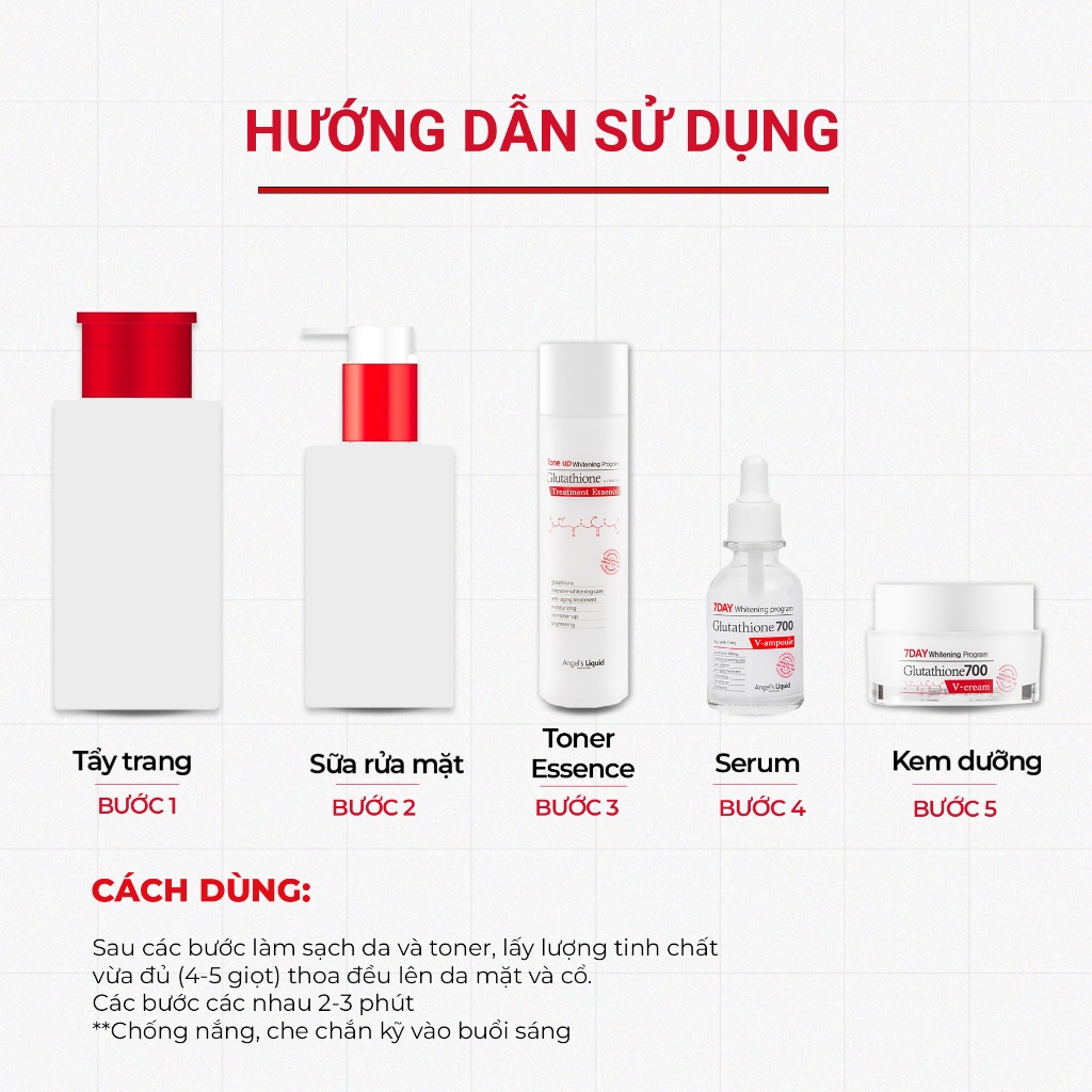 [Angel's Liquid] Kem Dưỡng Trắng Da Cấp Ẩm Đa Tầng Angel's Liquid 7Day Glutathione 700 V-Cream 50ml