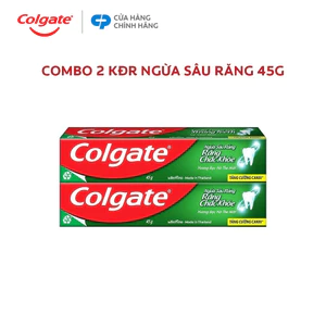 Bộ 2 Kem đánh răng Colgate ngừa sâu răng răng chắc khỏe 45g/tuýp