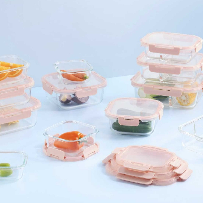 Hộp Thuỷ Tinh Nikko Pure Inochi - Trong Suốt, Nắp Màu Pastel Tinh Tế, Tiện Lợi, Chịu Nhiệt Cao Đến 560*C