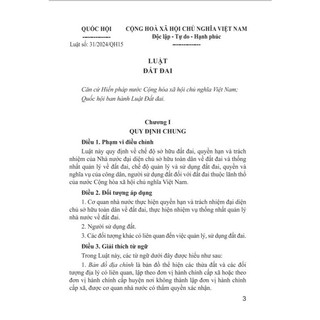 Sách - Luật Đất Đai (Nước Cộng Hòa Xã Hội Chủ Nghĩa Việt Nam - Sửa đổi bổ sung năm 2024) - ndbooks