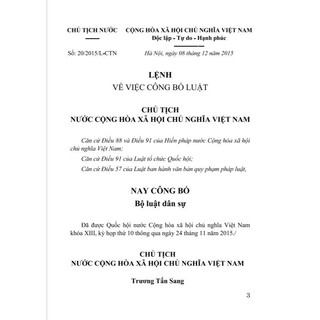 Sách - Bộ Luật Dân Sự Nước CHXHCN Việt Nam - ndbooks