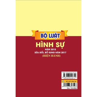 Sách - Bộ luật hình sự năm 2015 sửa đổi,bổ sung năm 2017 hiện hành - B129 - ndbooks