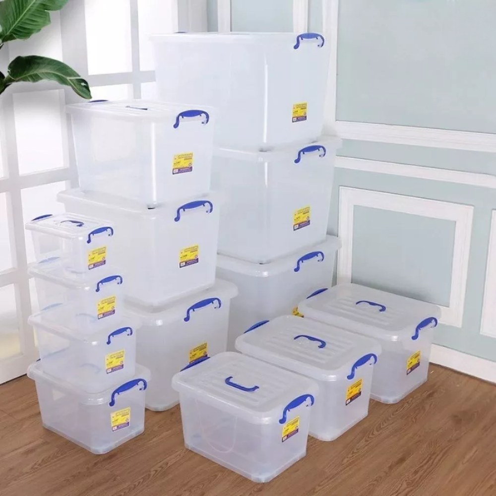 [ HOẢ TỐC] Thùng nhựa để đồ đa năng trong suốt 6,5L/10L/15L/20L