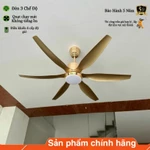 [ Hàng điện máy - lõi đồng ]Quạt Trần Đèn 6 Cánh DC65W, 6 Cấp Độ Gió, 3 Chế Độ Đèn, Điều Khiển Từ Xa — ảnh 8