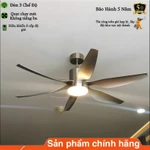 [ Hàng điện máy - lõi đồng ]Quạt Trần Đèn 6 Cánh DC65W, 6 Cấp Độ Gió, 3 Chế Độ Đèn, Điều Khiển Từ Xa — ảnh 6