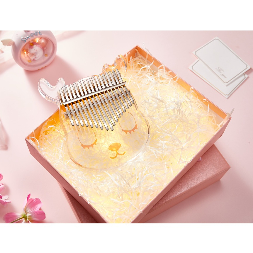 Đàn Kalimba 17 Phím, Đàn Kalimba Trong Suốt Tặng Đầy Đủ Phụ Kiện - Full Phụ Kiện
