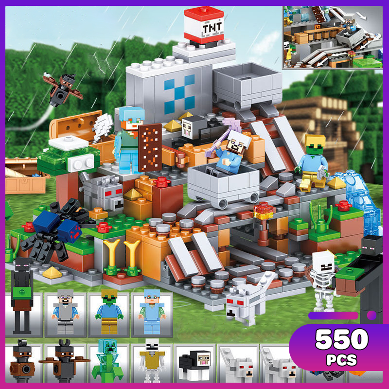 Đồ chơi lắp ráp Minecraft - Khu mỏ bỏ hoang Mine Shaft 550PCS, Đồ chơi ...