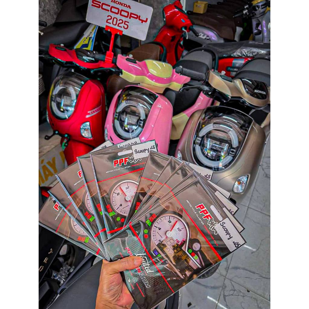 PPF Scoopy 2024-2025 , PPF dán mặt đồng hồ xe , xước tự phục hồi , nhập khẩu