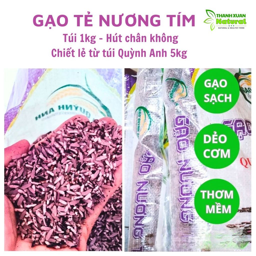 gạo tẻ nương tím H'Mông tây bắc túi 5kg | Shopee Việt Nam