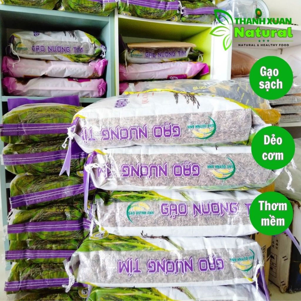 gạo tẻ nương tím H'Mông tây bắc túi 5kg | Shopee Việt Nam