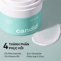 Kem Dưỡng Ẩm B5 Cica Candid Phục Hồi, Bảo Vệ Da, Mặt Nạ Hyaluronic B5 Dưỡng Ẩm, Làm Dịu