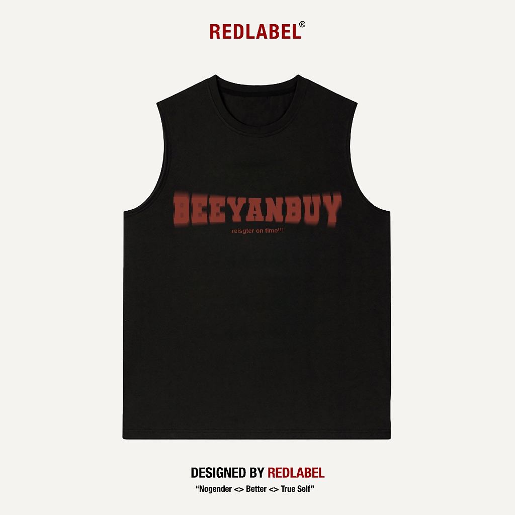 Áo Ba Lỗ Thể Thao RedLabel In Họa Tiết " RED BEEYANBUY", Áo Tanktop Sát Nách Nam Nữ Cotton Cá Tính TT42