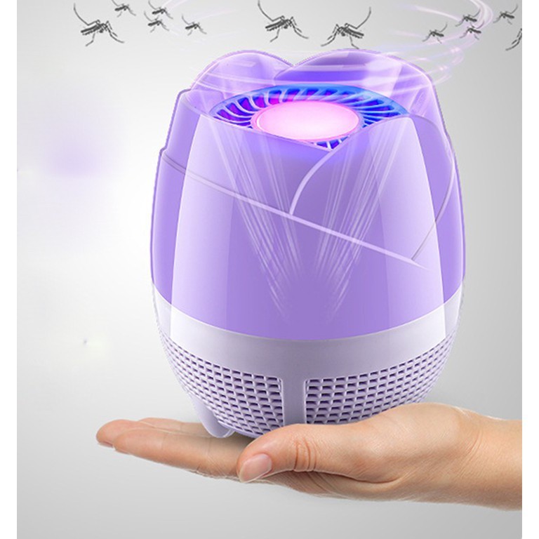 Đèn bắt muỗi bông sen kiêm đèn ngủ thông minh cao cấp