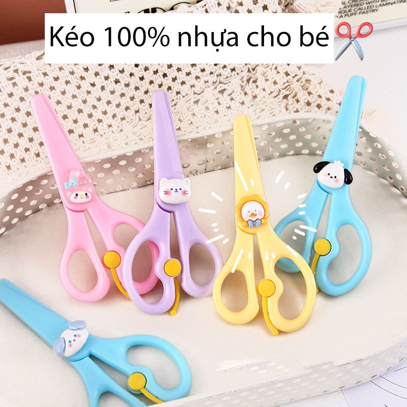 Kéo Nhựa An Toàn Cho Bé 13.5cm Kéo Cắt Giấy Kéo Nhựa 100% An Toàn