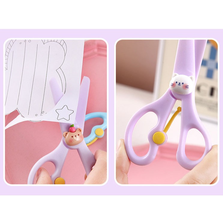 Kéo Nhựa An Toàn Cho Bé 13.5cm Kéo Cắt Giấy Kéo Nhựa 100% An Toàn