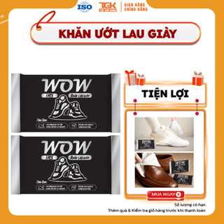 Combo 10 Khăn lau giày siêu sạch KRCLEAN, nhỏ gọn tiện lợi khi du lịch, lau nhanh vết bẩn trên, giày da, giày sneaker
