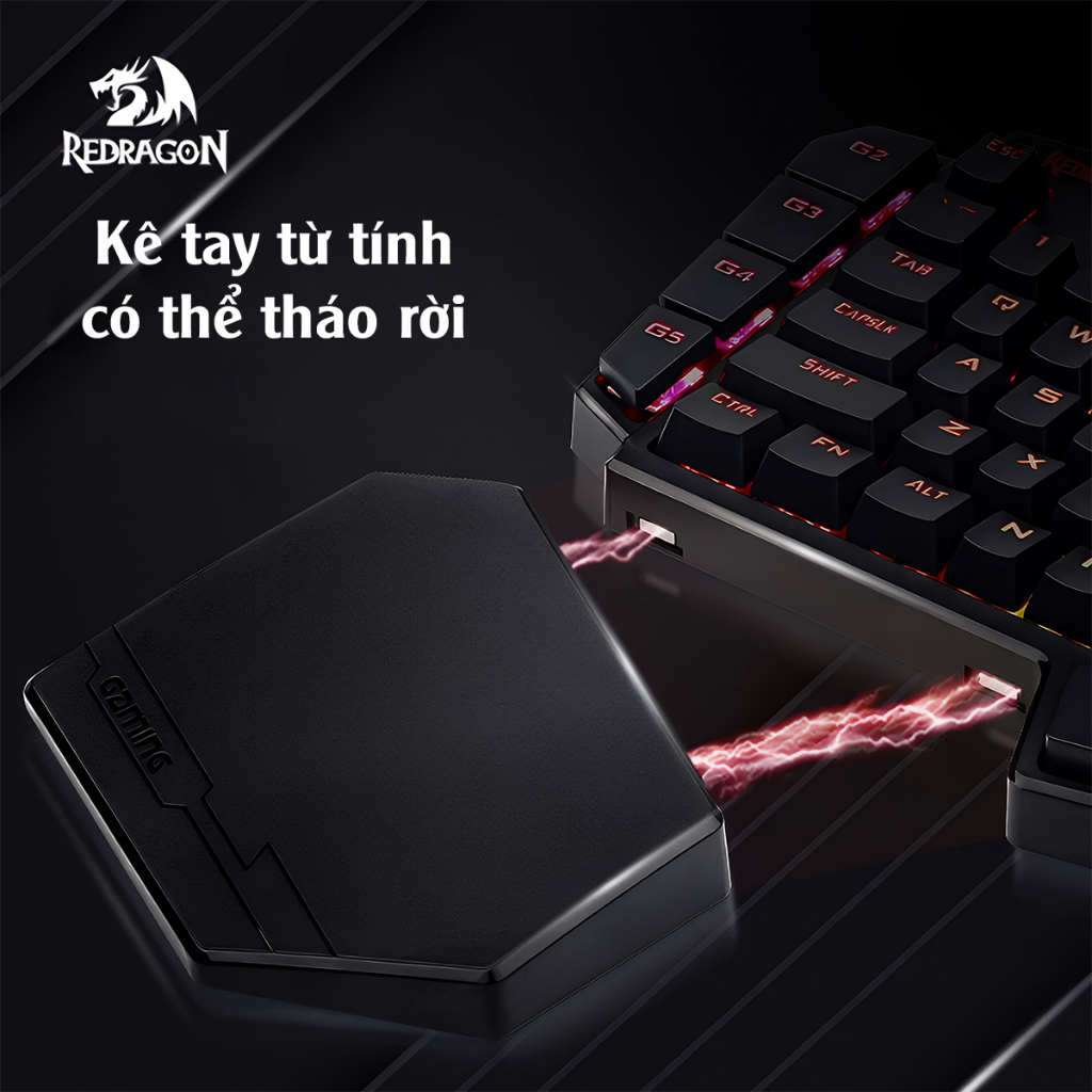 Bàn phím cơ không dây K585 RGB - Phím cơ một tay không dây REDRAGON K585 Hotswap thay nóng Phím cơ kết nối 2 chế độ | BigBuy360 - bigbuy360.vn