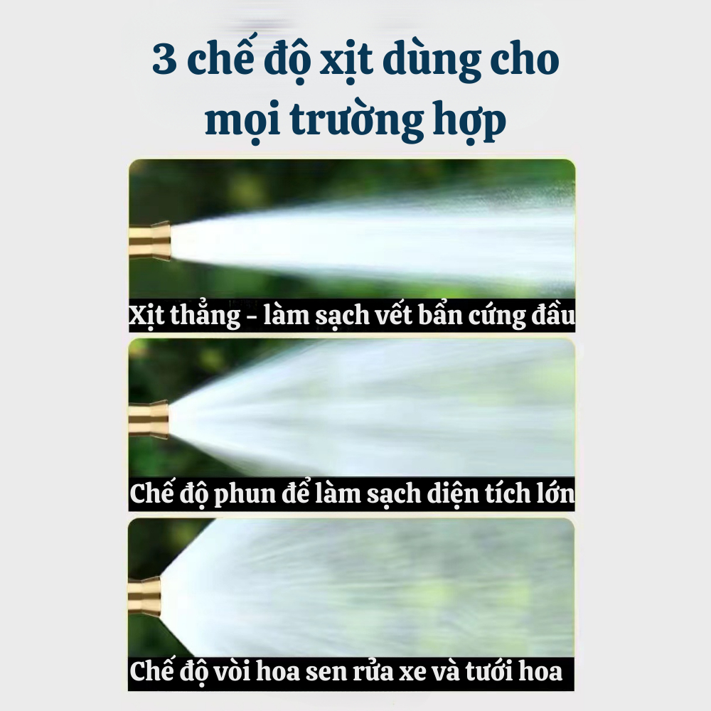 Set vòi xịt áp lực cao dành cho tưới cây rửa xe tưới vườn 5-10-15-20m DinoHome