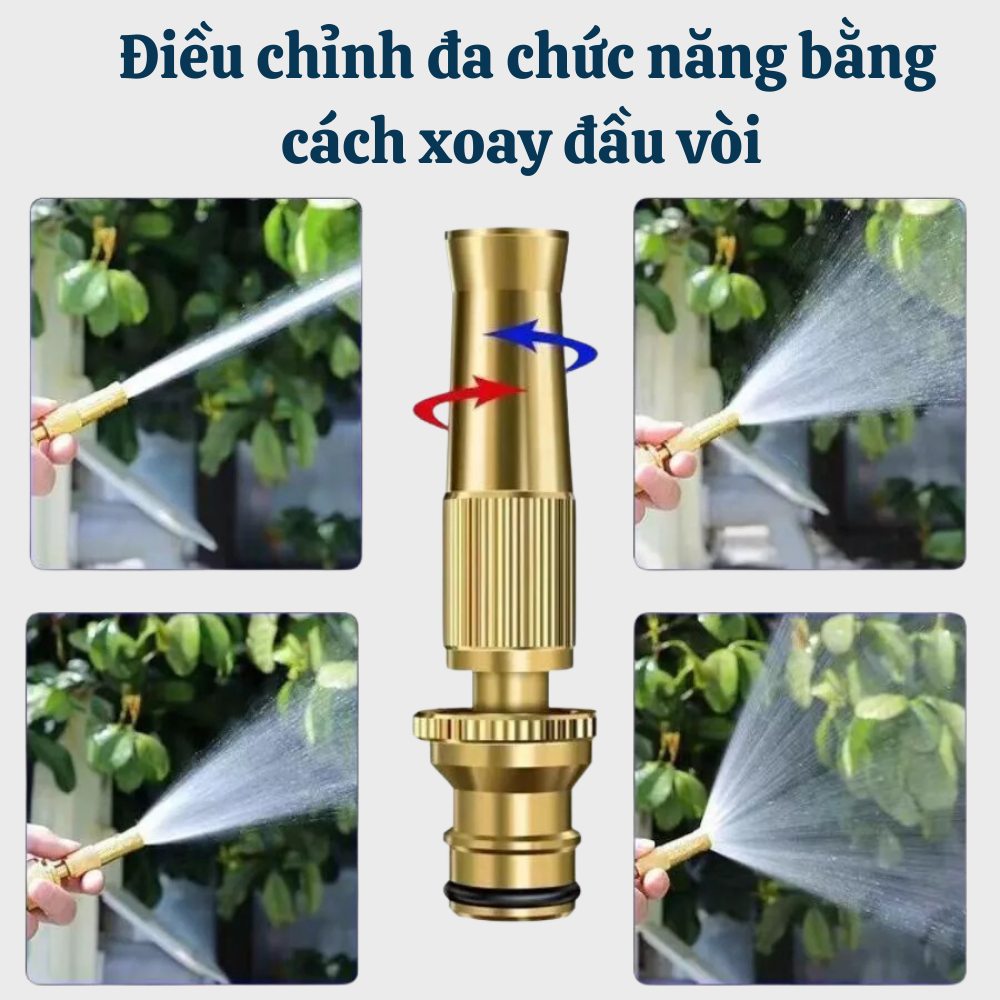 Set vòi xịt áp lực cao dành cho tưới cây rửa xe tưới vườn 5-10-15-20m DinoHome