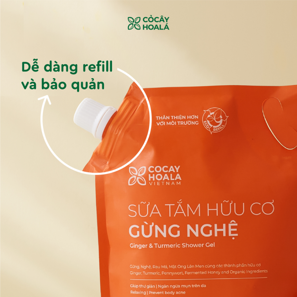 Ảnh Sữa Tắm Thảo Dược Gừng Nghệ Cỏ Cây Hoa Lá 1000g Làm Sạch Sâu 2
