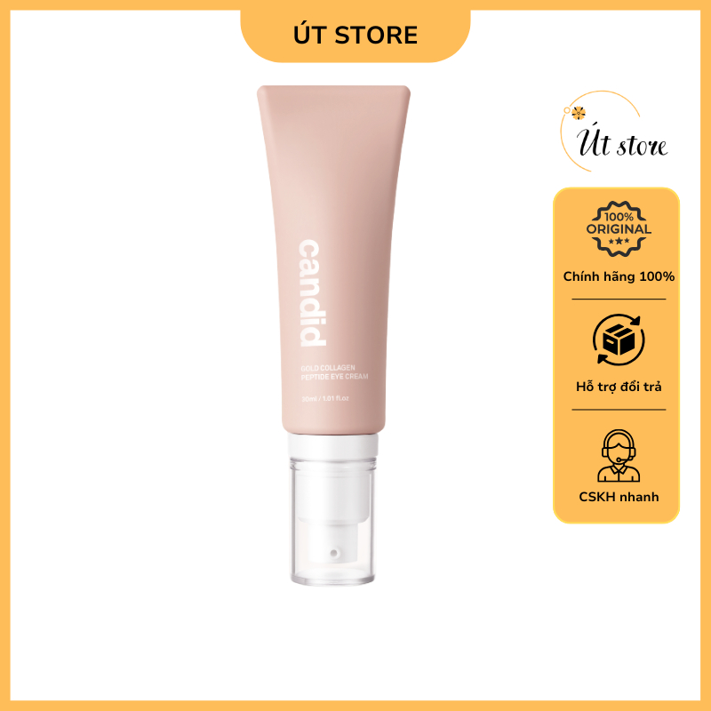 Kem mắt Candid Gold Collagen Peptide Giảm nếp nhăn, tăng độ đàn hồi và giảm quầng thâm mắt 30ml