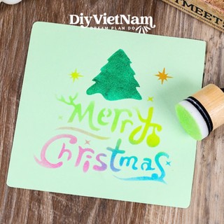 Bộ Con Dấu Bọt Biển Tô Màu – Dụng Cụ Dặm Tán Mực Stamp, Blend Màu Cho Scrapbook Bullet Journal
