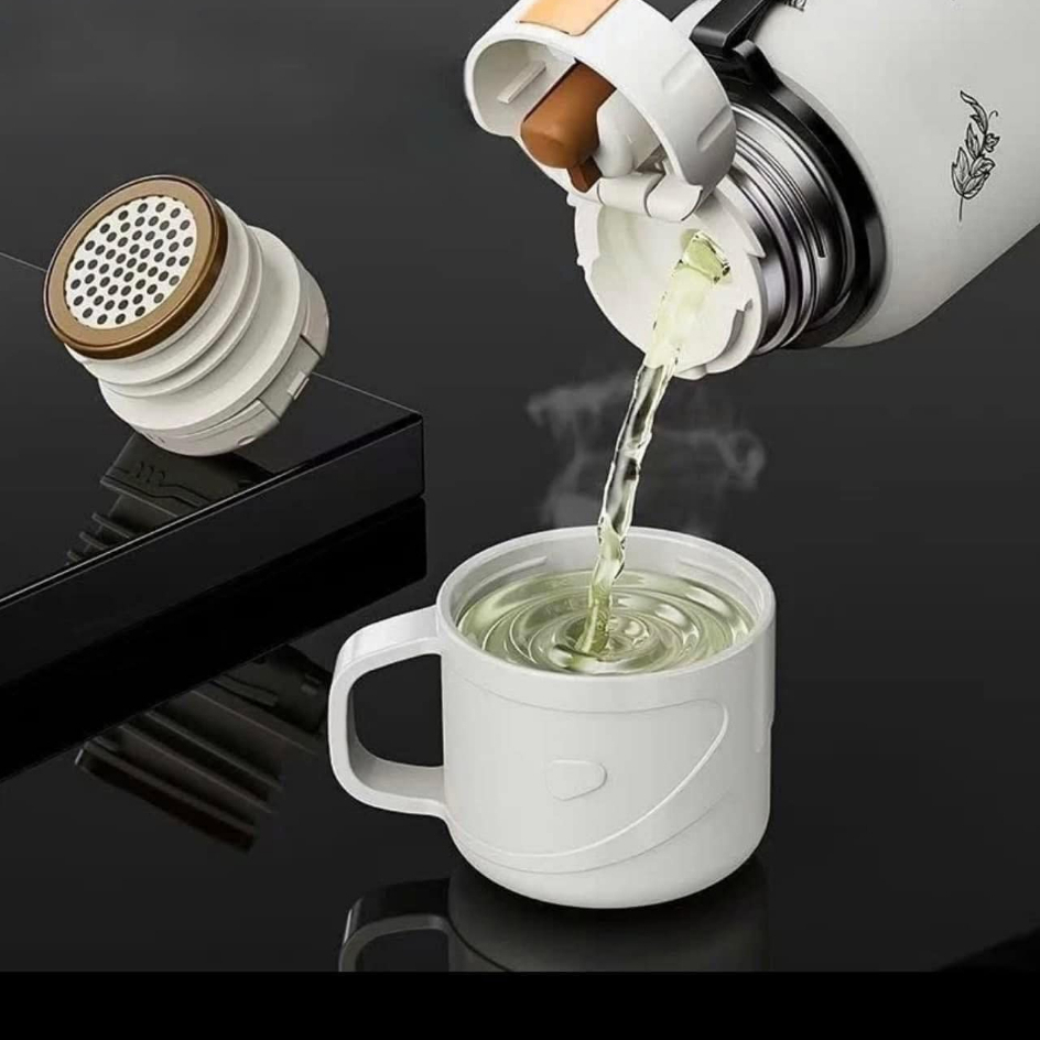 BÌNH GIỮ NHIỆT HOA VINTAGE SANG CHẢNH DUNG TÍCH 600ML TIỆN LỢI
