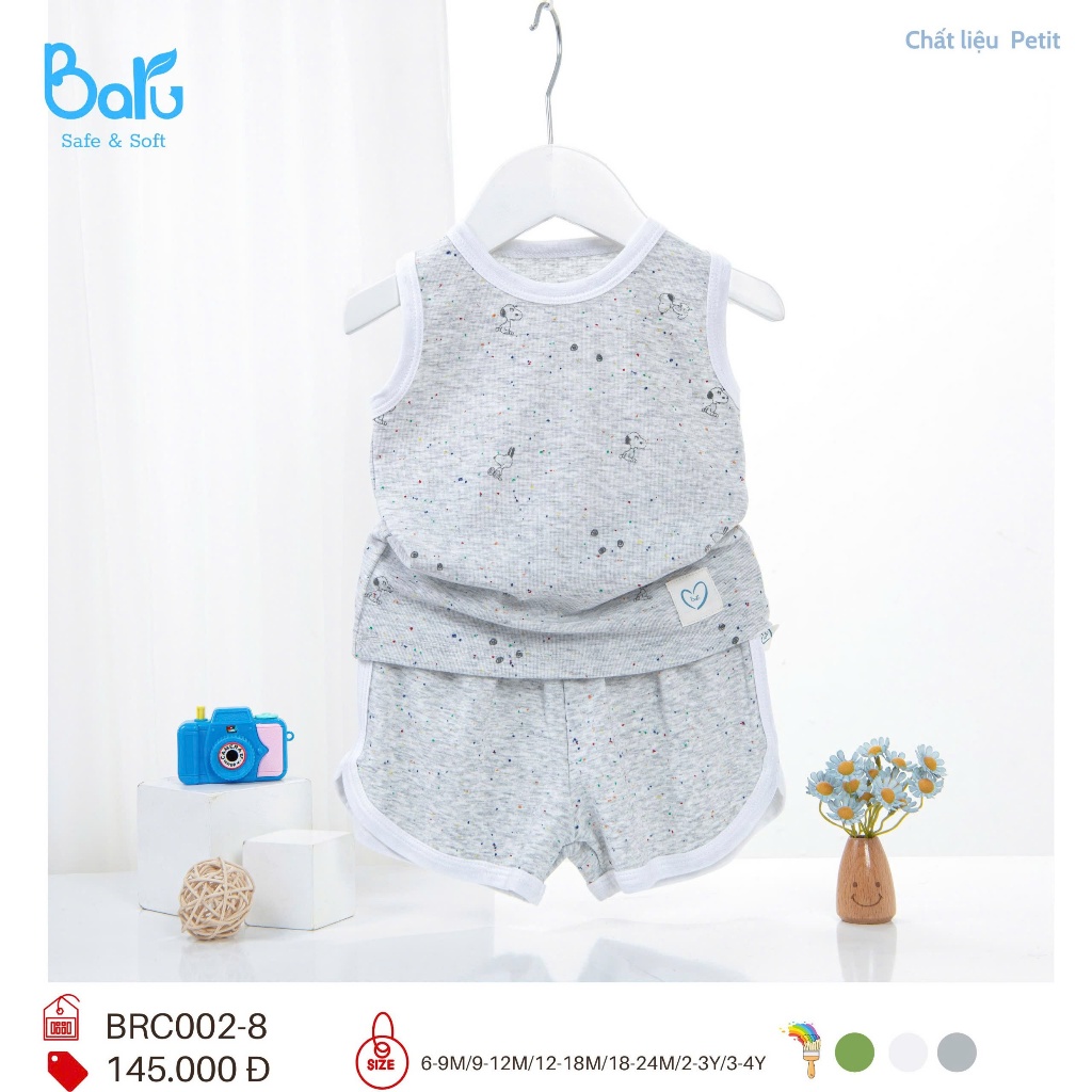 Bộ sát nách quần đùi bé trai