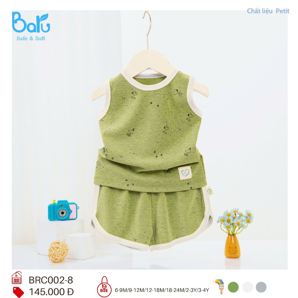Bộ sát nách quần đùi bé trai