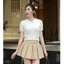 Áo len polo dáng ngắn croptop cộc tay vặn thừng trơn basic cổ đức cài cúc nhẹ nhàng PL14