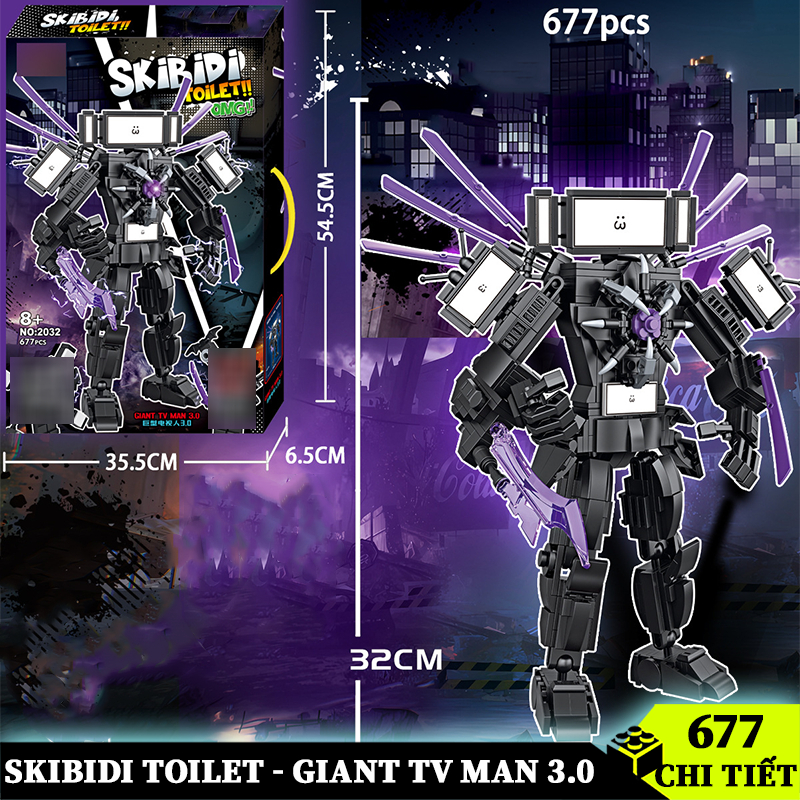 Skibidi Toilet Đồ Chơi Red Devil Monitor Man 473 Chi Tiết, Mô Hình