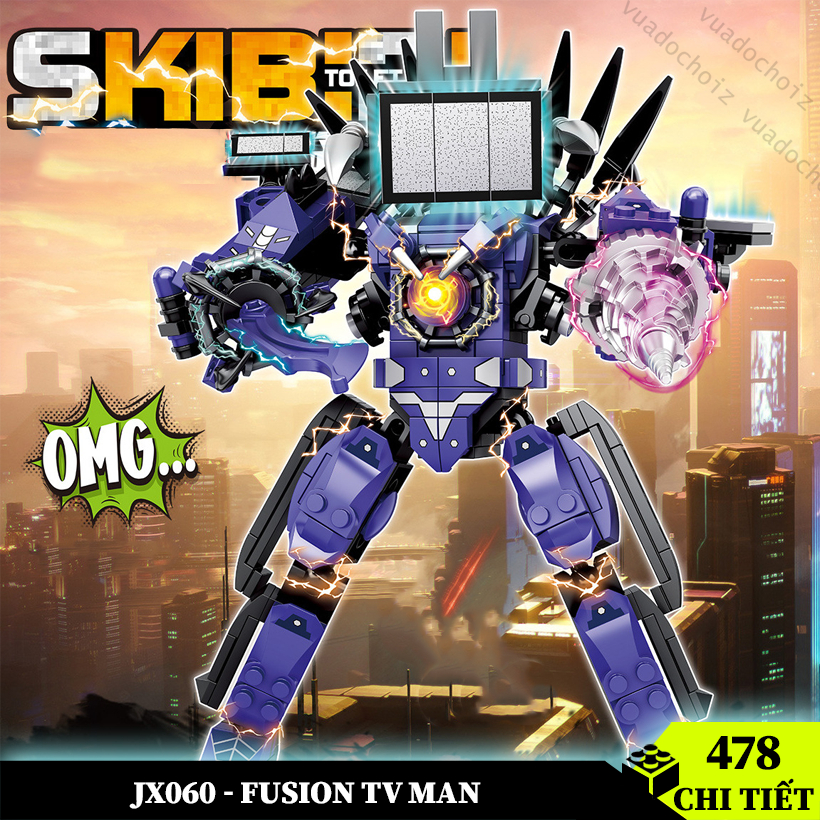 Skibidi Toilet Đồ Chơi Red Devil Monitor Man 473 Chi Tiết, Mô Hình