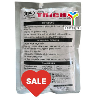 Phân vi sinh Trichoderma chuyên xử lý phân gà, PHÂN CHUỒNG (100g) - giảm mùi môi, giảm ruồi