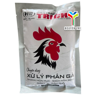 Phân vi sinh Trichoderma chuyên xử lý phân gà, PHÂN CHUỒNG (100g) - giảm mùi môi, giảm ruồi