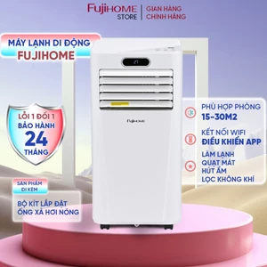 Máy lạnh di động 14.000 Fujihome Nhập Khẩu, điều hòa di động lọc không khí hút ẩm portable air conditioner