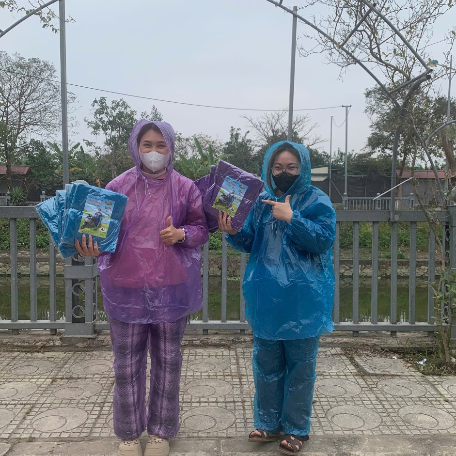 Bộ áo mưa  đi phượt loại dày quần chun áo có dây buộc ở mũ  A1 A2
