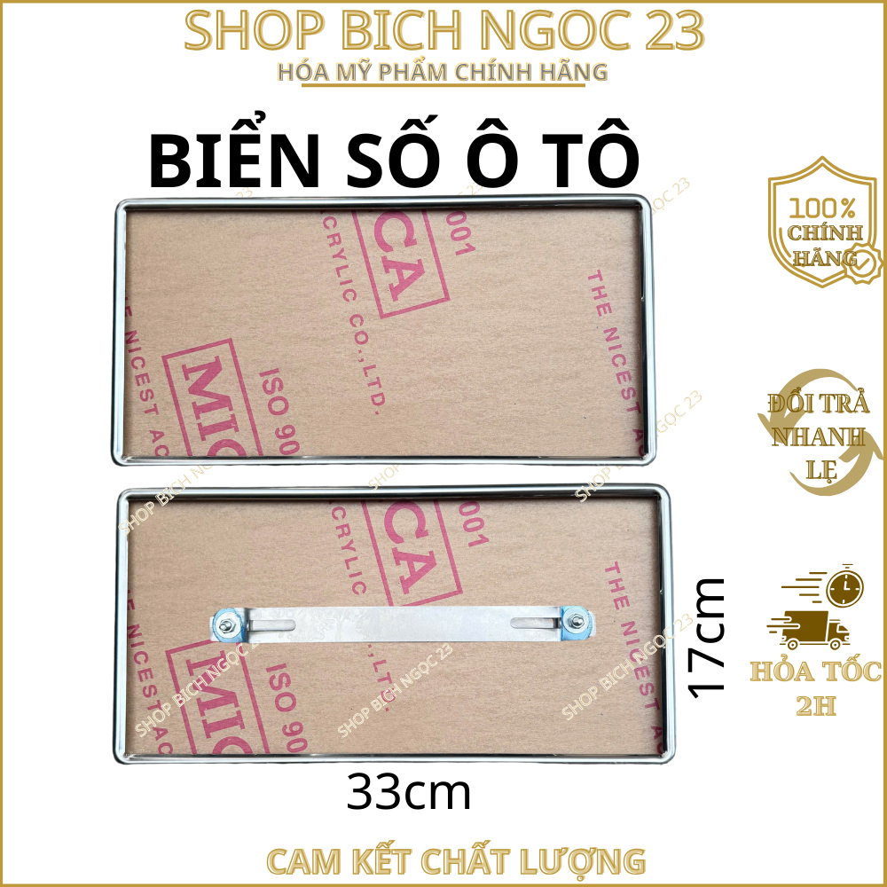 Khung Biển Số Ô Tô Inox 201 Kèm Mica Pat Biển Số Xe