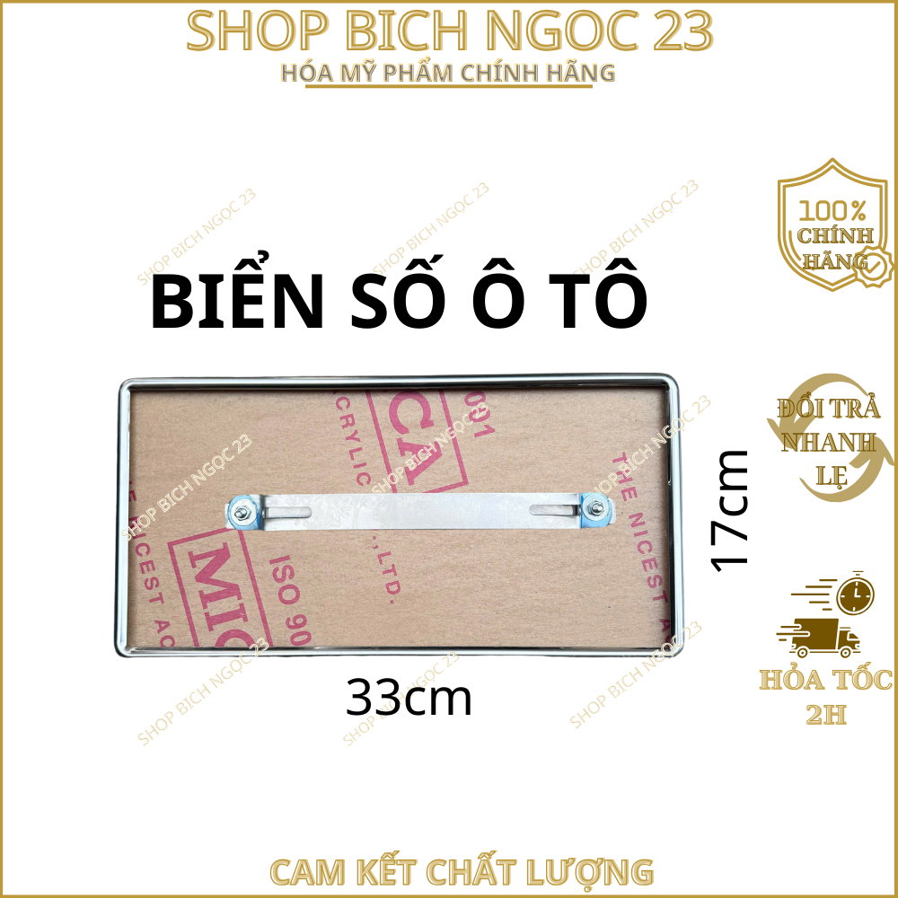 Khung Biển Số Ô Tô Inox 201 Kèm Mica Pat Biển Số Xe