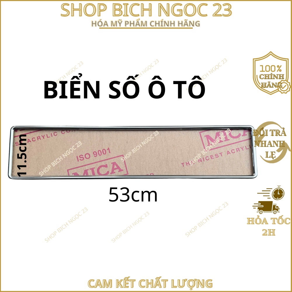 Khung Biển Số Ô Tô Inox 201 Kèm Mica Pat Biển Số Xe