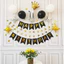Cờ Happy Birthday Hình Đuôi Cá Ép Kim Vàng Trang Trí Sinh Nhật
