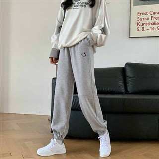 Quần ống rộng ⚡️ XẢ KHO - GIÁ SỐC ⚡️ Quan Jogger Nỉ Thêu hình mặt cười nam nữ thun da cá SSL
