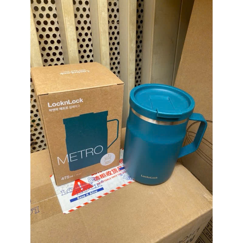 Ca Giữ Nhiệt LocknLock Metro Mug LHC4263 Dung Tích 475ml, 2 Màu, Có Tay Cầm - K-MALL