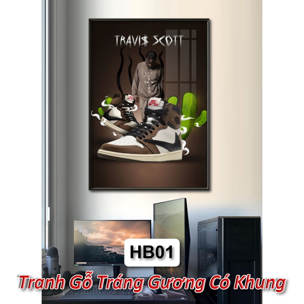 (Nhiều Mẫu) Tranh Treo Tường HYPEBEAST SNEAKER kèm Khung Composite Decor Phòng Trang Trí Nhà Cửa