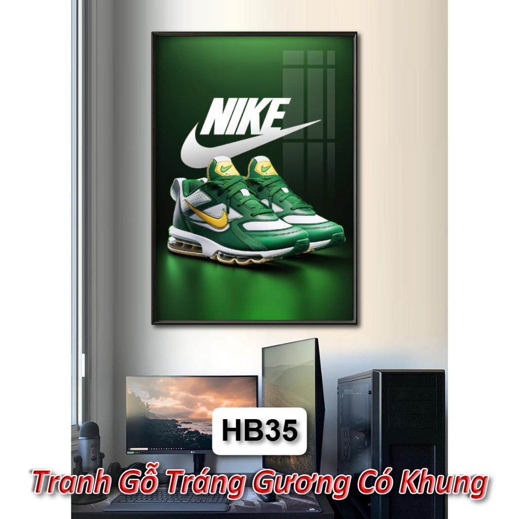(Nhiều Mẫu) Tranh Treo Tường HYPEBEAST SNEAKER kèm Khung Composite Decor Phòng Trang Trí Nhà Cửa